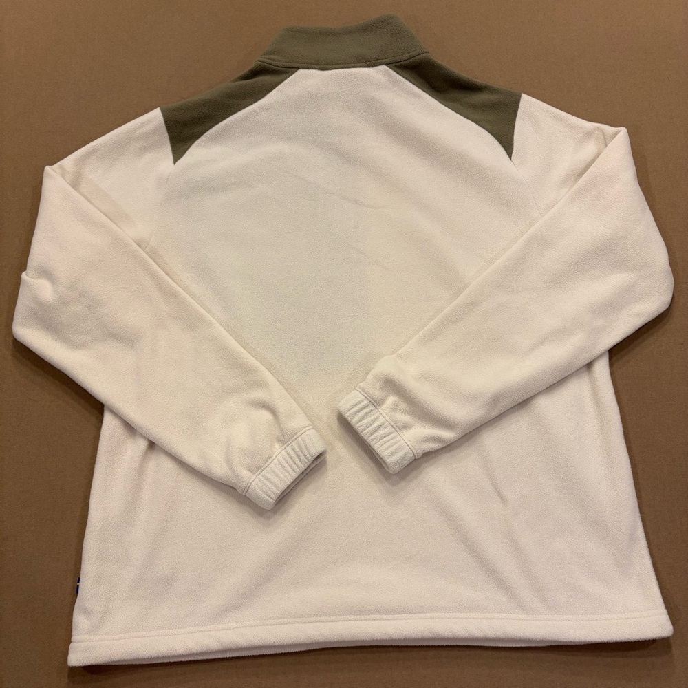 Fjallraven Women Vardag Lite Fleece Half Zip Pullover Chalk White/Light Olive M - Picture 8 of 13